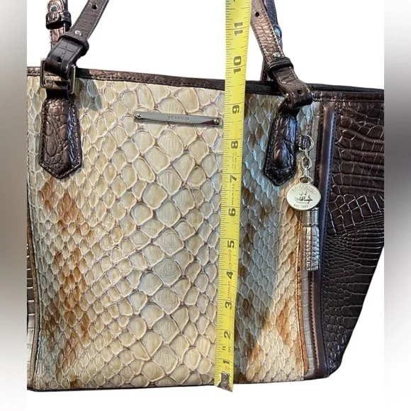 Set of Brahmin Handbag Medium Asher-Honey Carlisle With matching wallet - Picture 6 of 13